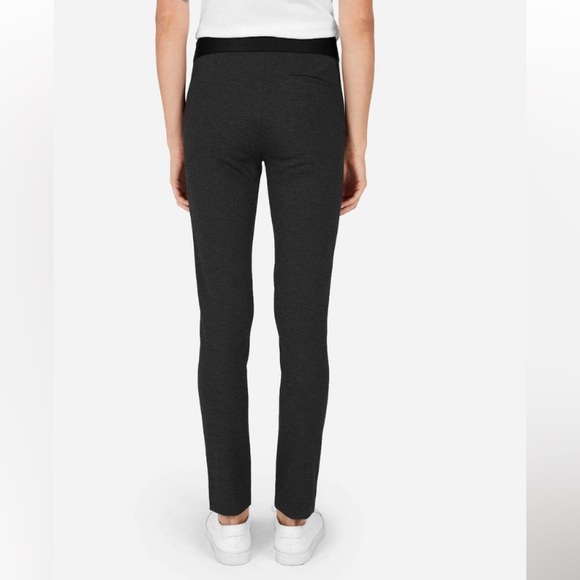 Everlane Stretch Ponte Skinny Pants Side Zip Pintuck Seam Detail Black Size 6 - Picture 2 of 7